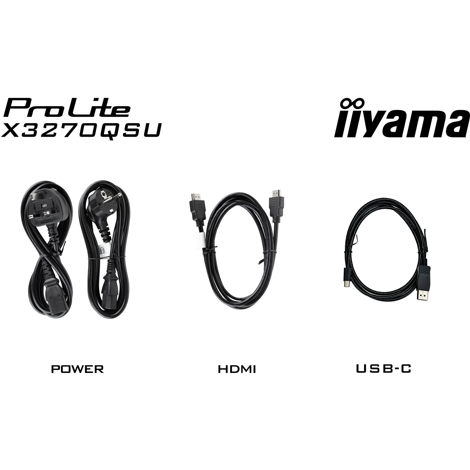 Iiyama prolite x3270qsu-b1 31.5 monitor (zwart, 2x hdmi, displayport, 3x usb-a)