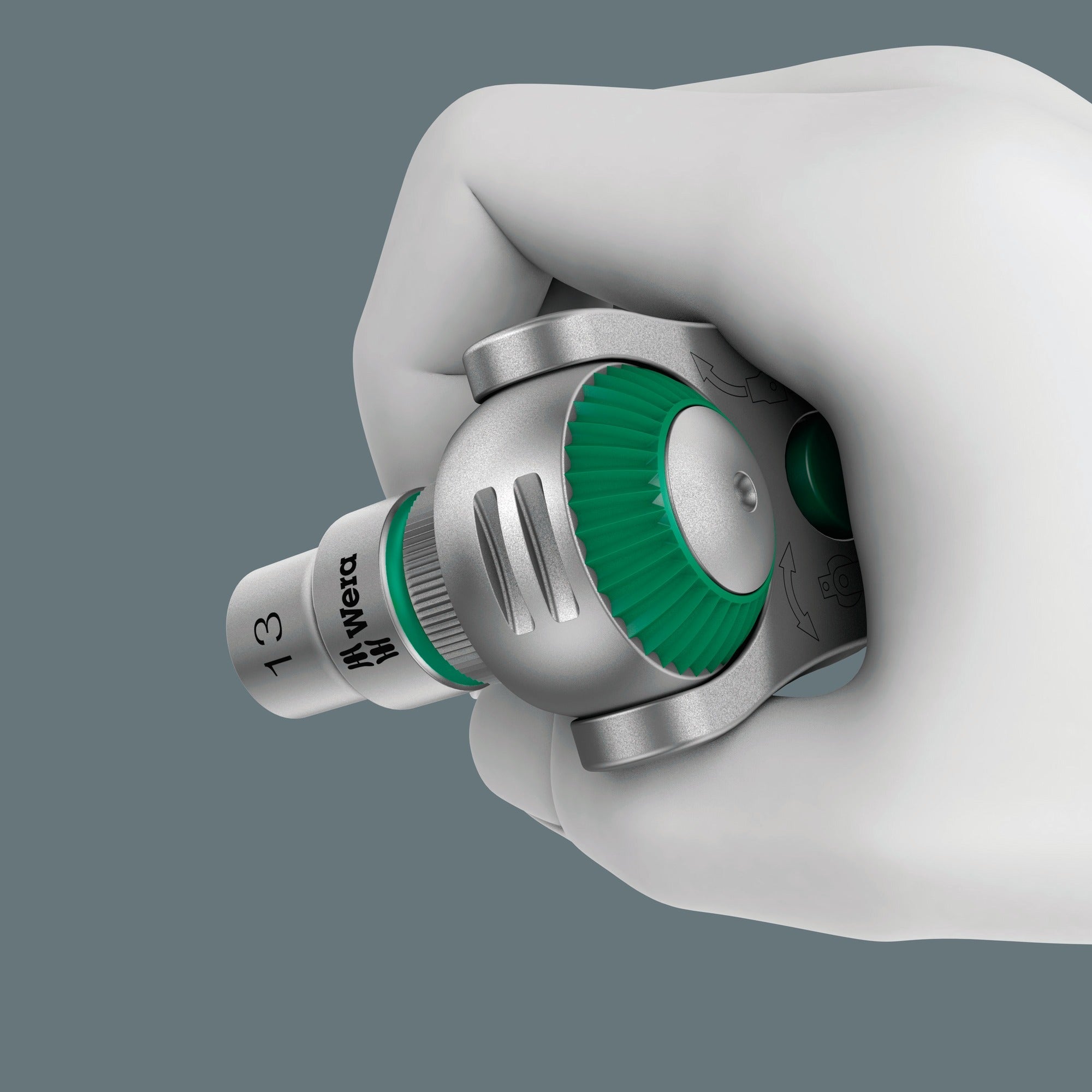 Wera 8100 sa 9 zyklop speed-ratelset gereedschapsset (zwart groen, 1 4 -aandrijving, 28-delig)