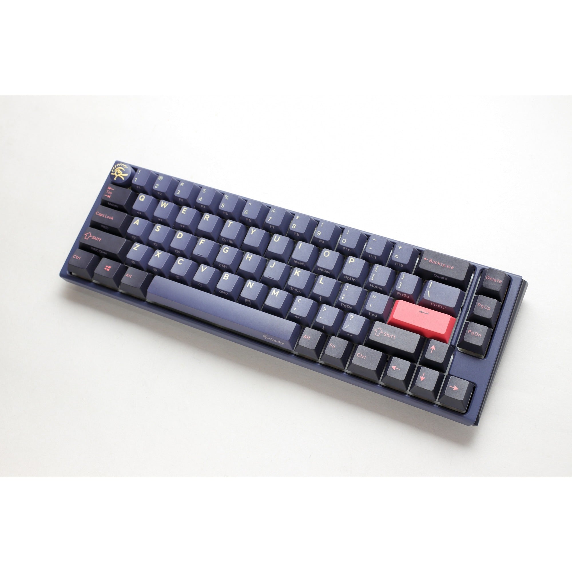 Ducky one 3 cosmic blue sf, toetsenbord (donkerblauw, us lay-out, cherry mx brown, rgb led, double-shot pbt, hot-swappable, quack mechanics, 65%)