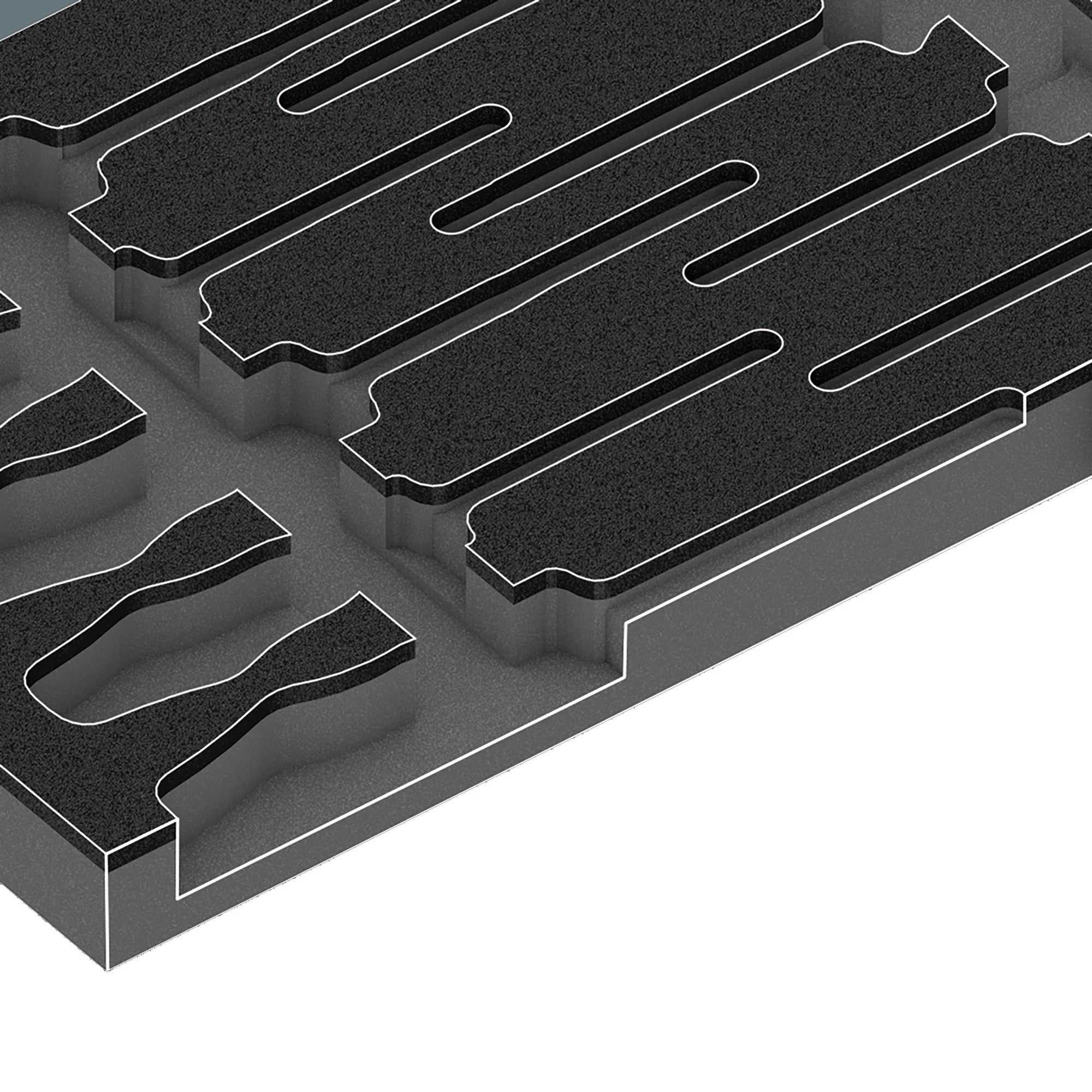 Wera 9711 Foam Insert with VDE Screwdrivers Set 1, 16 pieces (black grey, in foam insert for tool trolley)