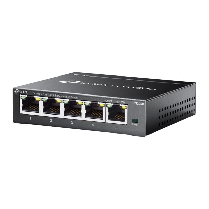 Tp-link omada es205g 5-poort gigabit easy managed switch (zwart)