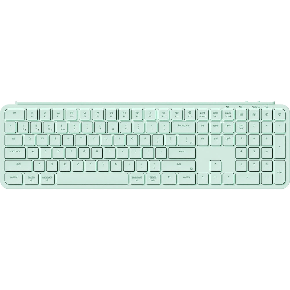 Keychron b6 pro-k7 toetsenbord (mint, us lay-out (qwerty), scissor switches, 100%, abs, 2.4 ghz | bluetooth 5.2 | usb-c)