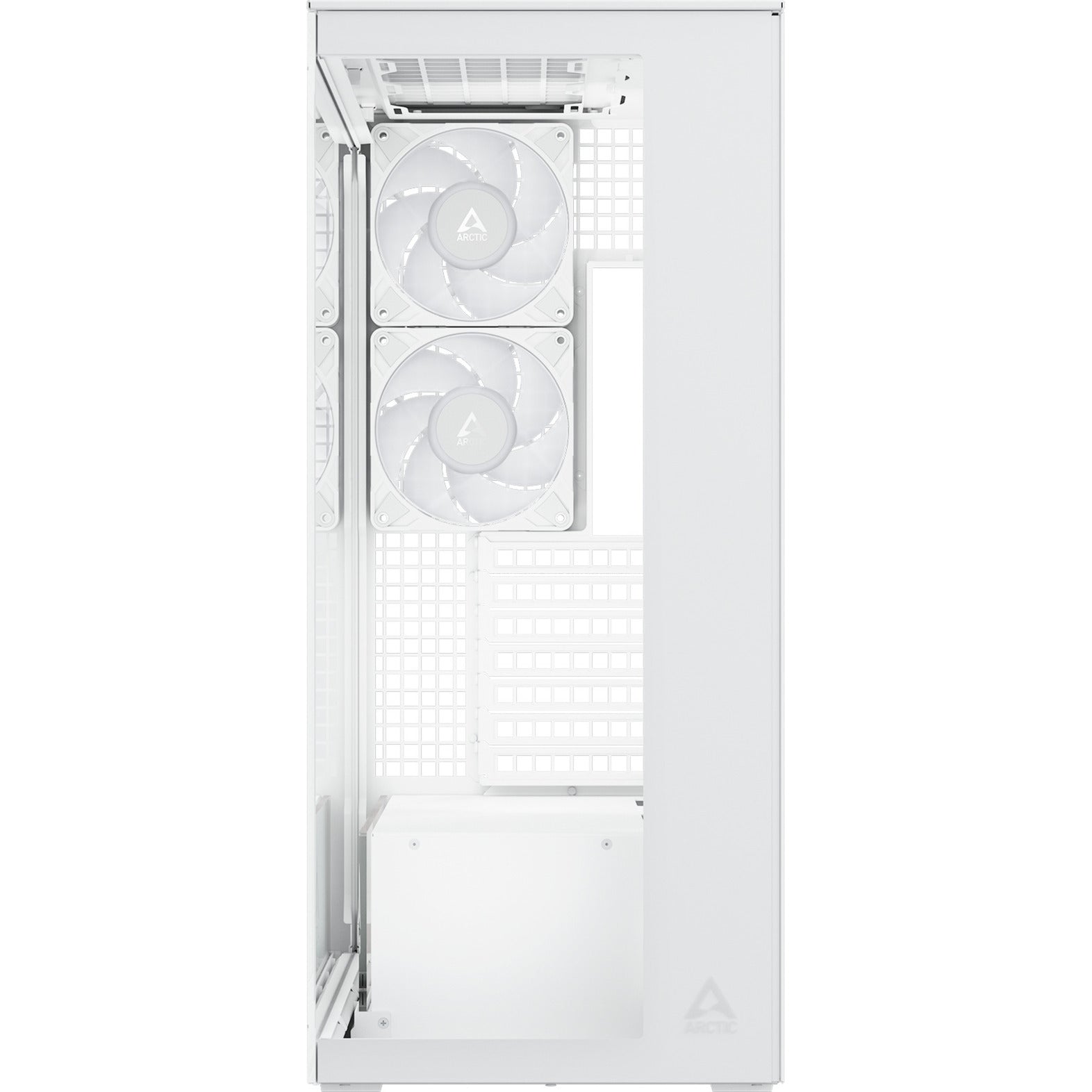 Arctic xtender midi tower behuizing (wit | 2x usb-a | 1x usb-c | rgb | tempered glass)