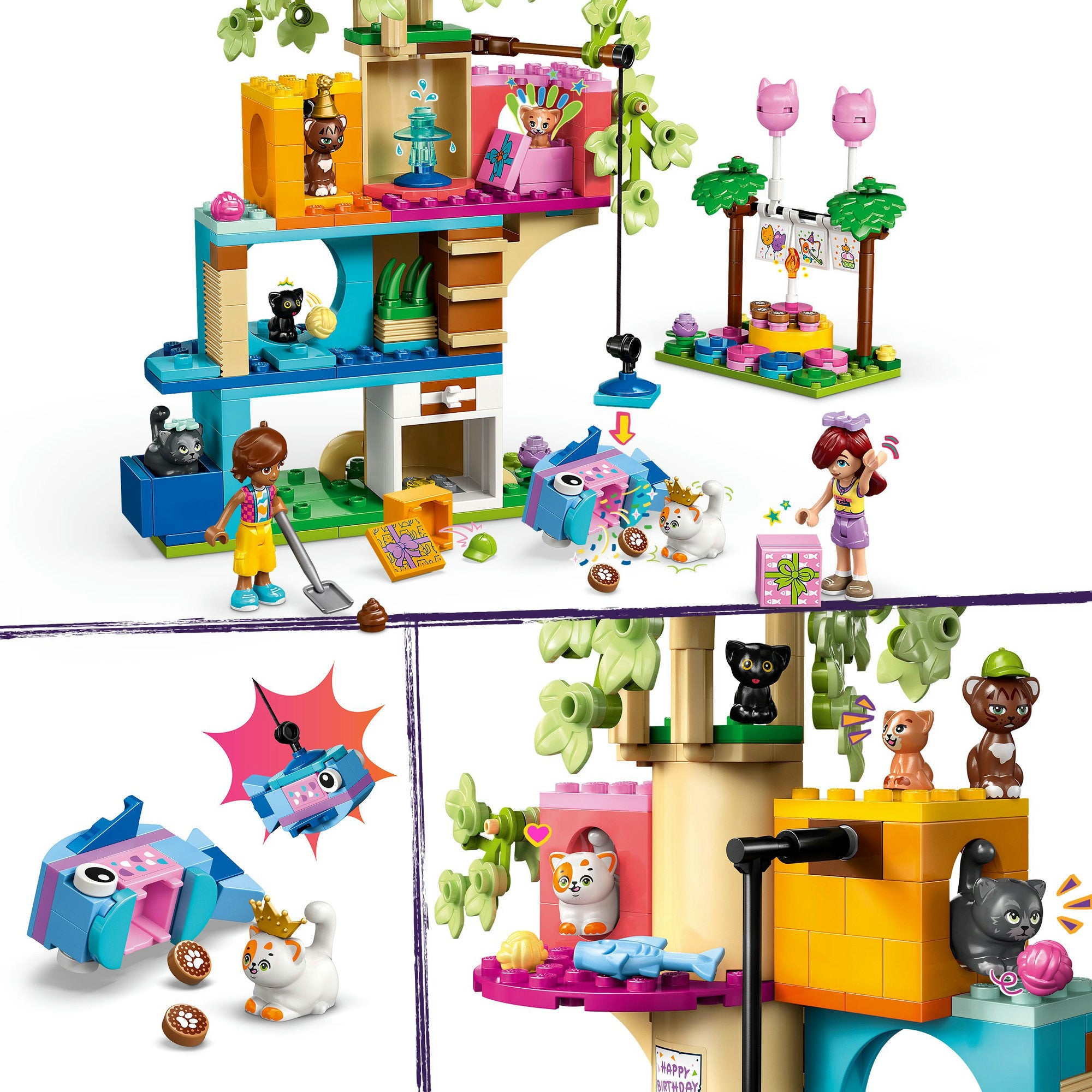 Lego 42666 Friends Kattenverjaardagsfeestjes en Boomhut