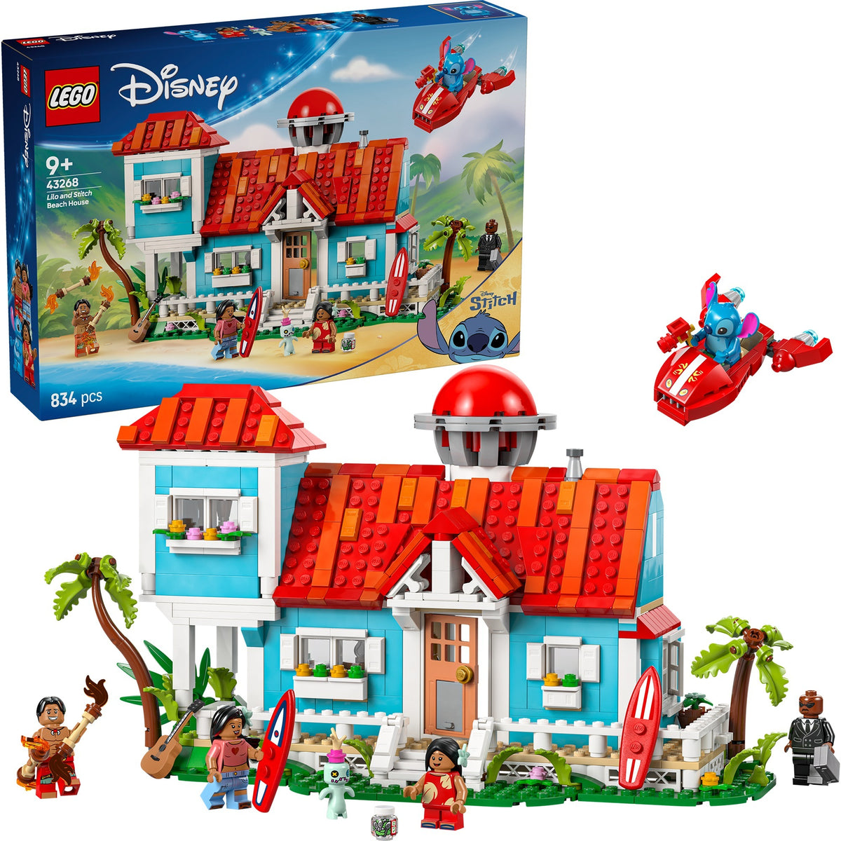 Lego disney - lilo en stitch strandhuis constructiespeelgoed (43262)