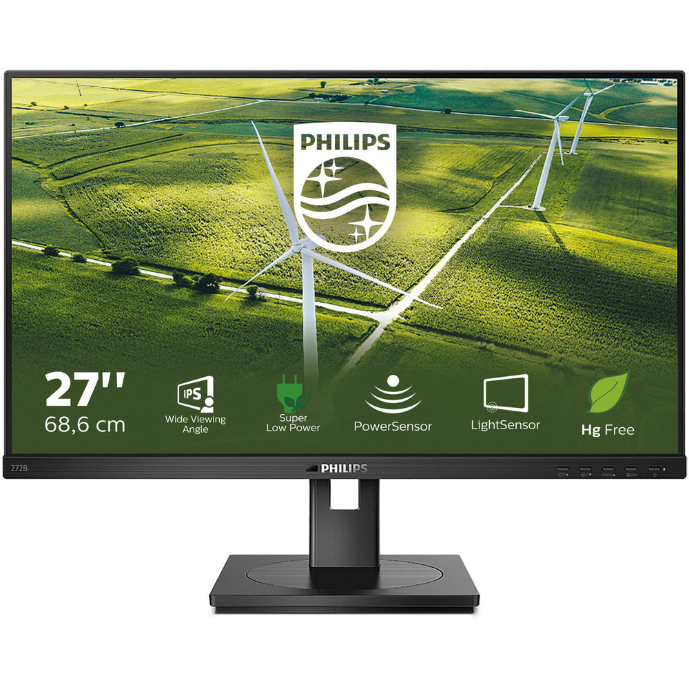 Philips 272b1g 27 monitor (zwart, 75 hz, vga, dvi-d, displayport, hdmi, usb, audio)