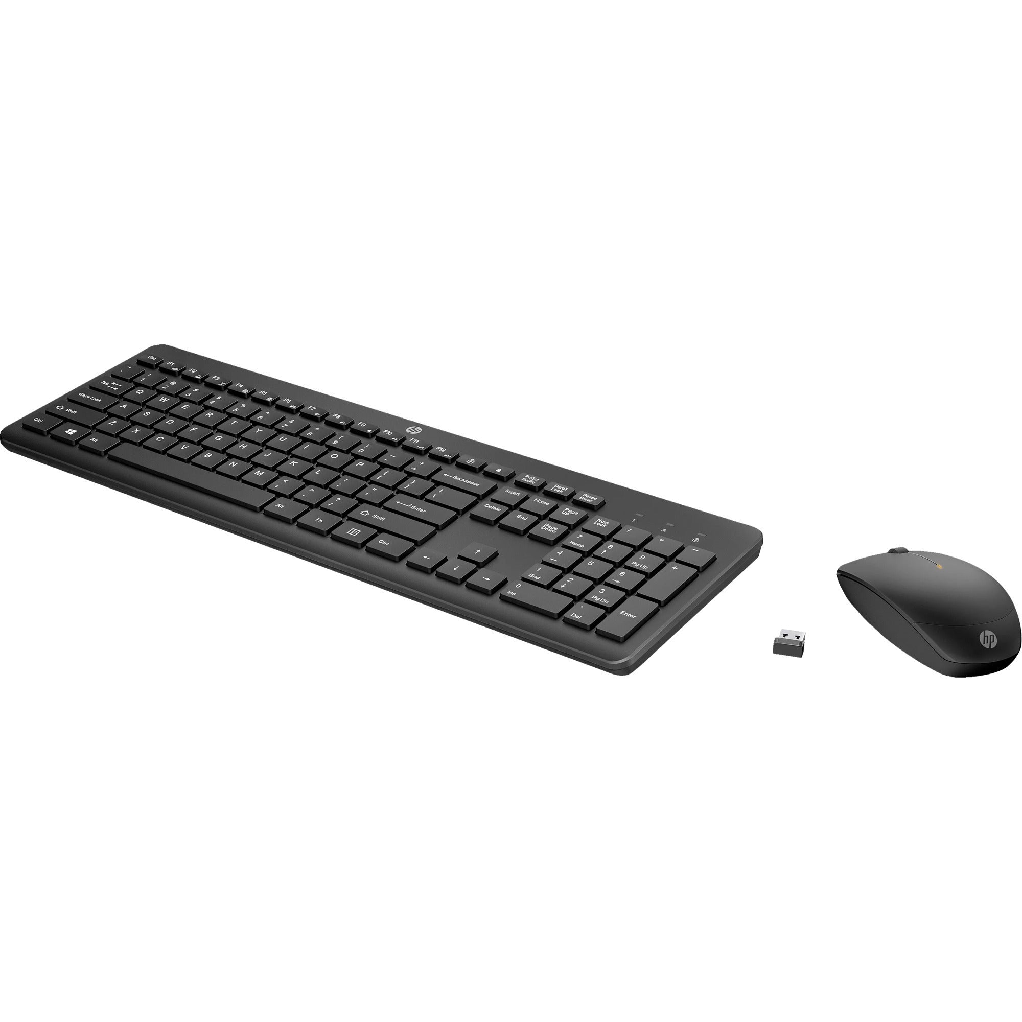 Hp 235 draadloze muis en toetsenbordcombo, desktopset (zwart, be lay-out, plunger)