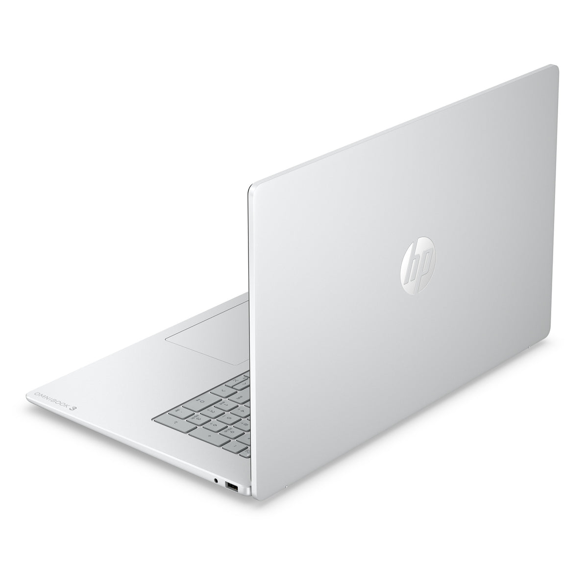 Hp omnibook 3 laptop ai 17-dg0013ndx (e10krea) 17.3 (zilver | core 3 304 | intel graphics | 8 gb | 512 gb ssd)