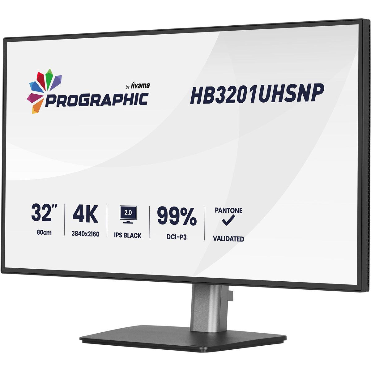 Iiyama prographic hb3201uhsnp-b1 31.5 4k uhd monitor (zwart (mat), hdmi, displayport, usb-c, audio)