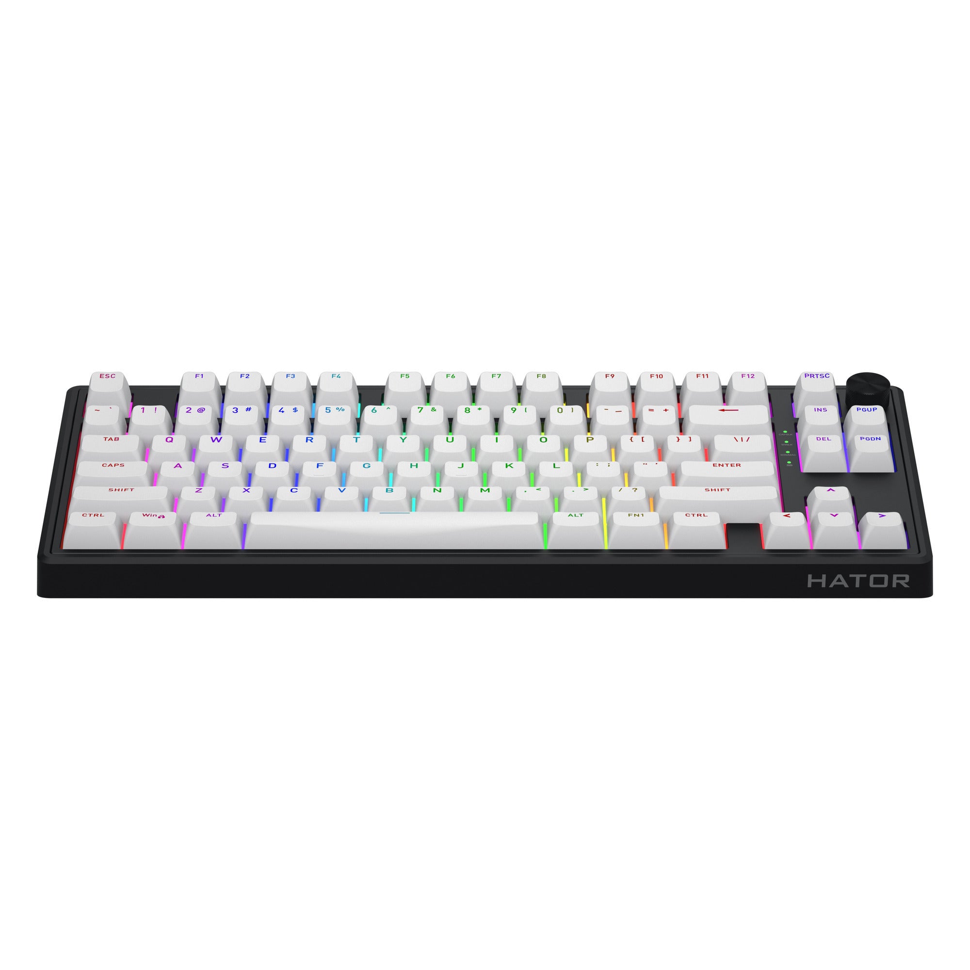 Hator skyfall wireless rgb mechanisch gaming toetsenbord (zwart, us lay-out (qwerty), hator aurum lemon, 80% (tkl), rgb, double shot abs, hot-swap, 2.4ghz | bluetooth | usb-c)