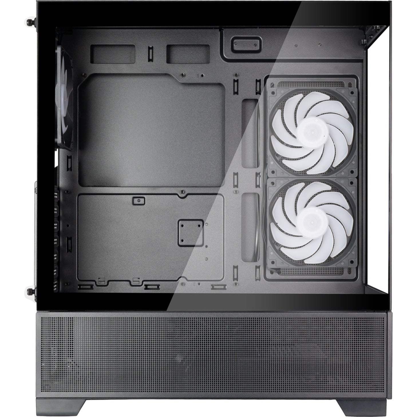 Silverstone lucid 05 mini tower behuizing (zwart | 2x usb-a | 1x usb-c | rgb | tempered glass)