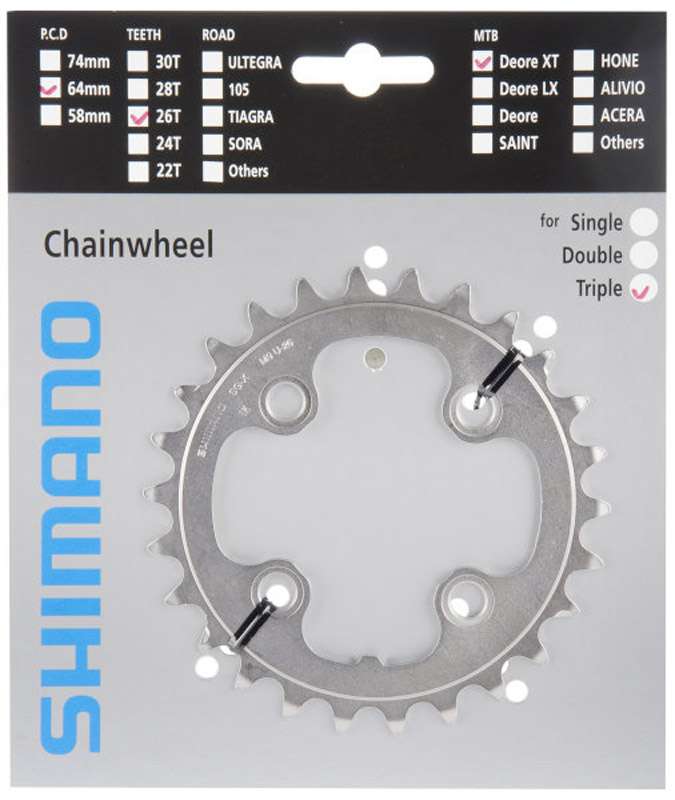 Shimano xt chainring for fc-m771 fc-t780 fc-t781 26t