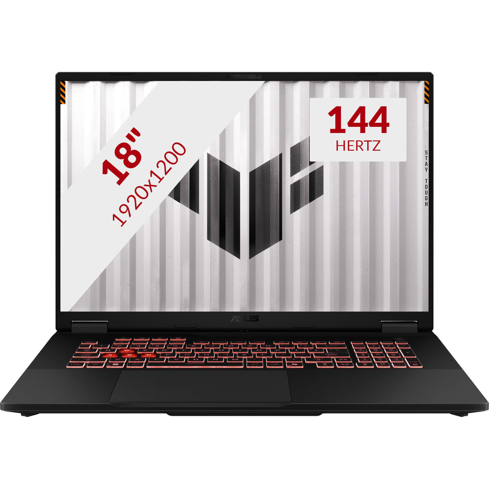 Asus tuf gaming a18 fa808um-s8132w 18 gaming laptop (zwart grijs | r7 260 | rtx 5060 | 16 gb | 512 gb ssd)