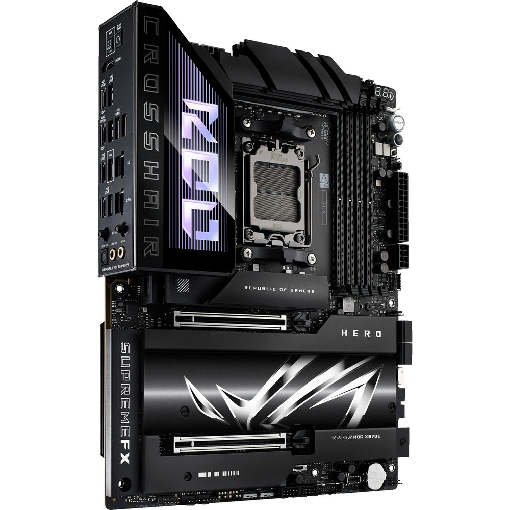 Asus rog crosshair x870e hero socket am5 moederbord (raid, 5gb-lan, 2,5gb-lan, wi-fi 7, bt, sound, atx)