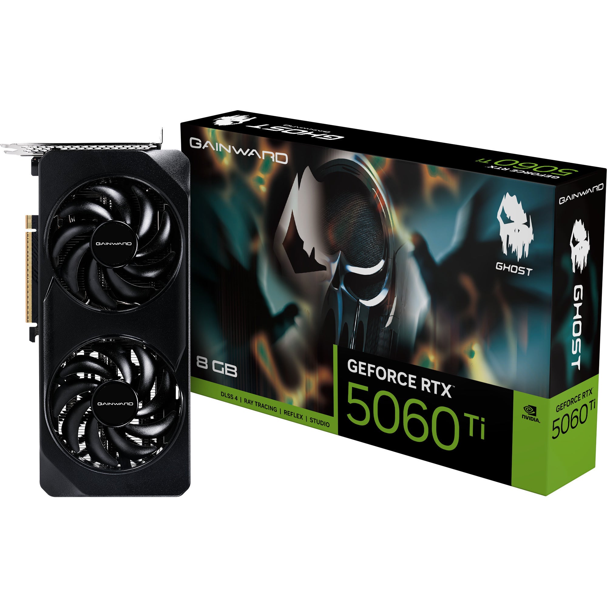 Gainward geforce rtx 5060 ti ghost 8gb grafische kaart (3x displayport, 1x hdmi 2.1, dlss 4)