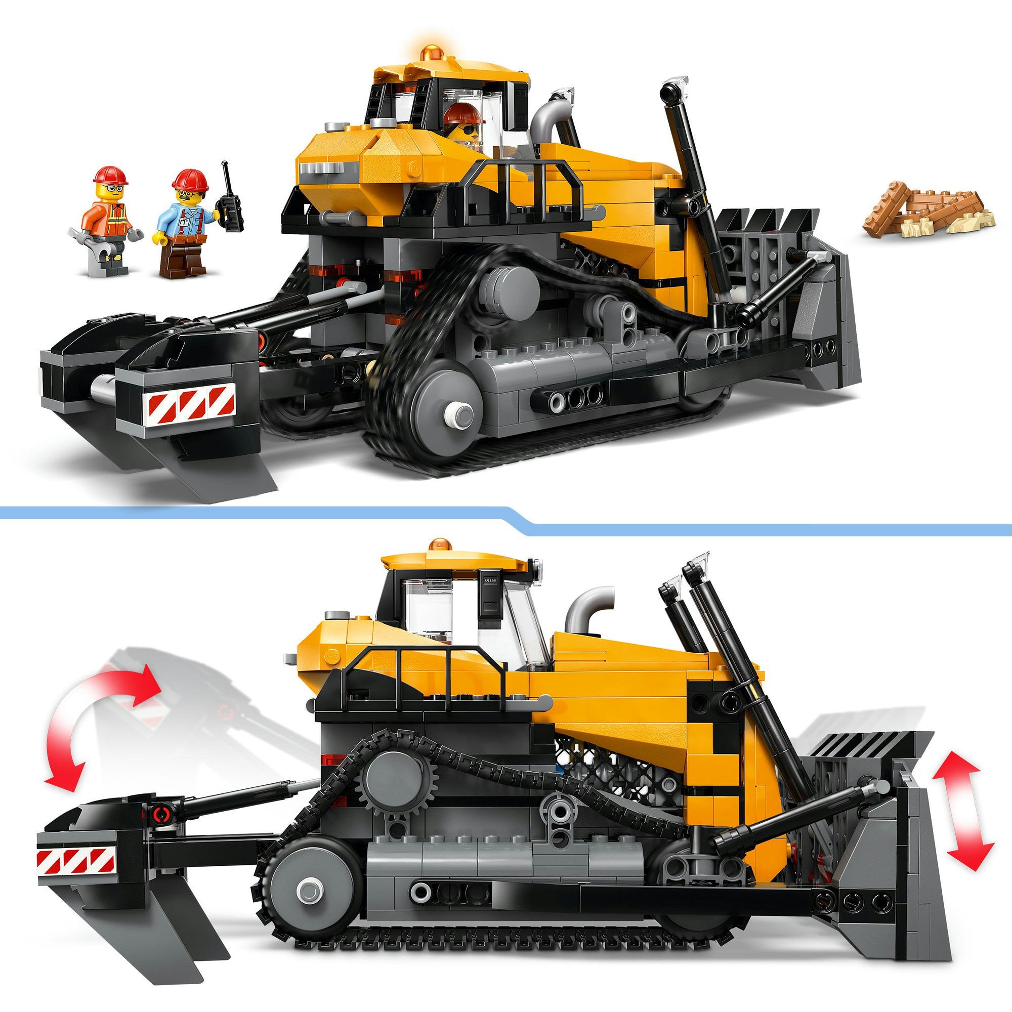 Lego 60466 grote stadsvoertuigen gele bulldozer