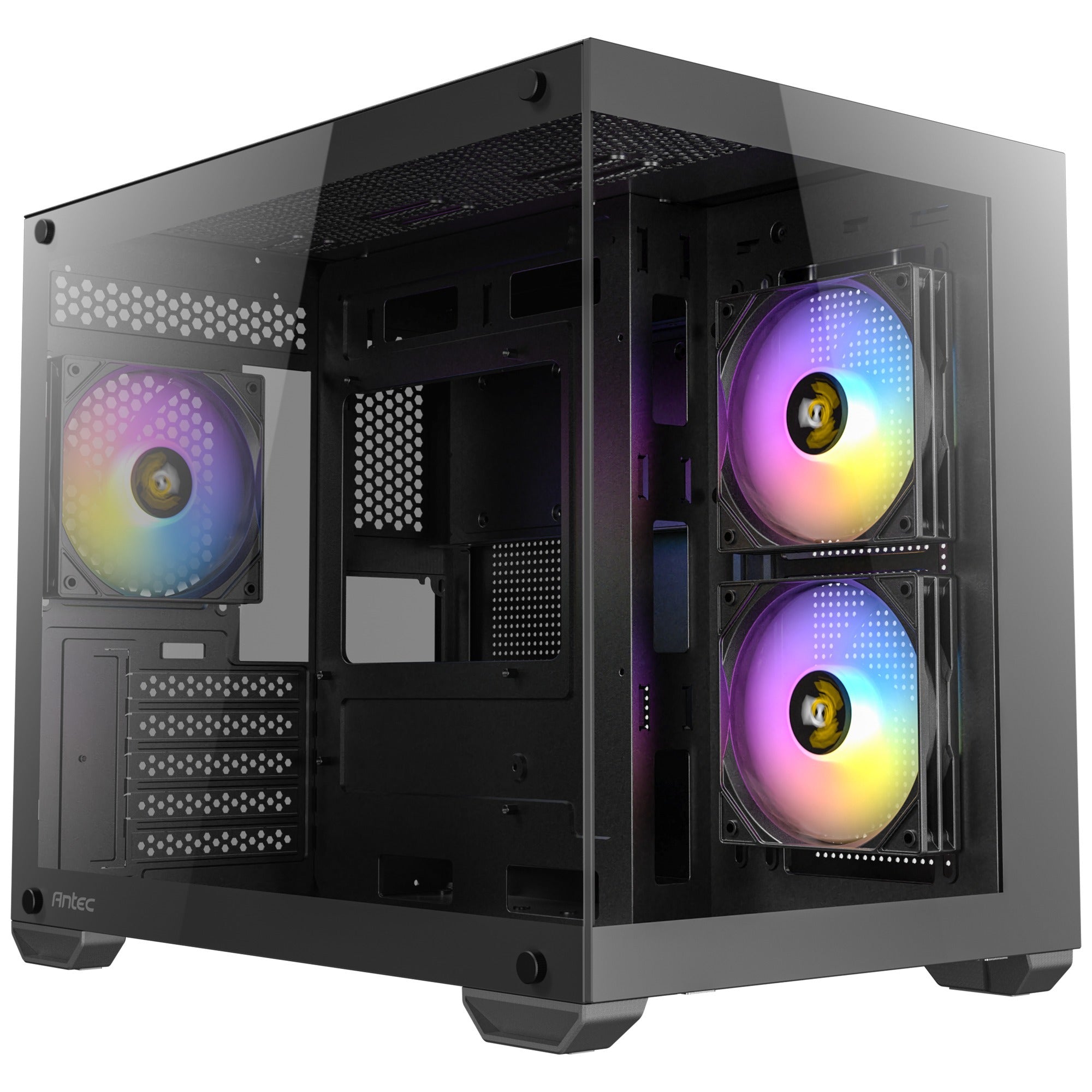 Antec cx600m argb mini tower behuizing (zwart | 3x usb-a | tempered glass)
