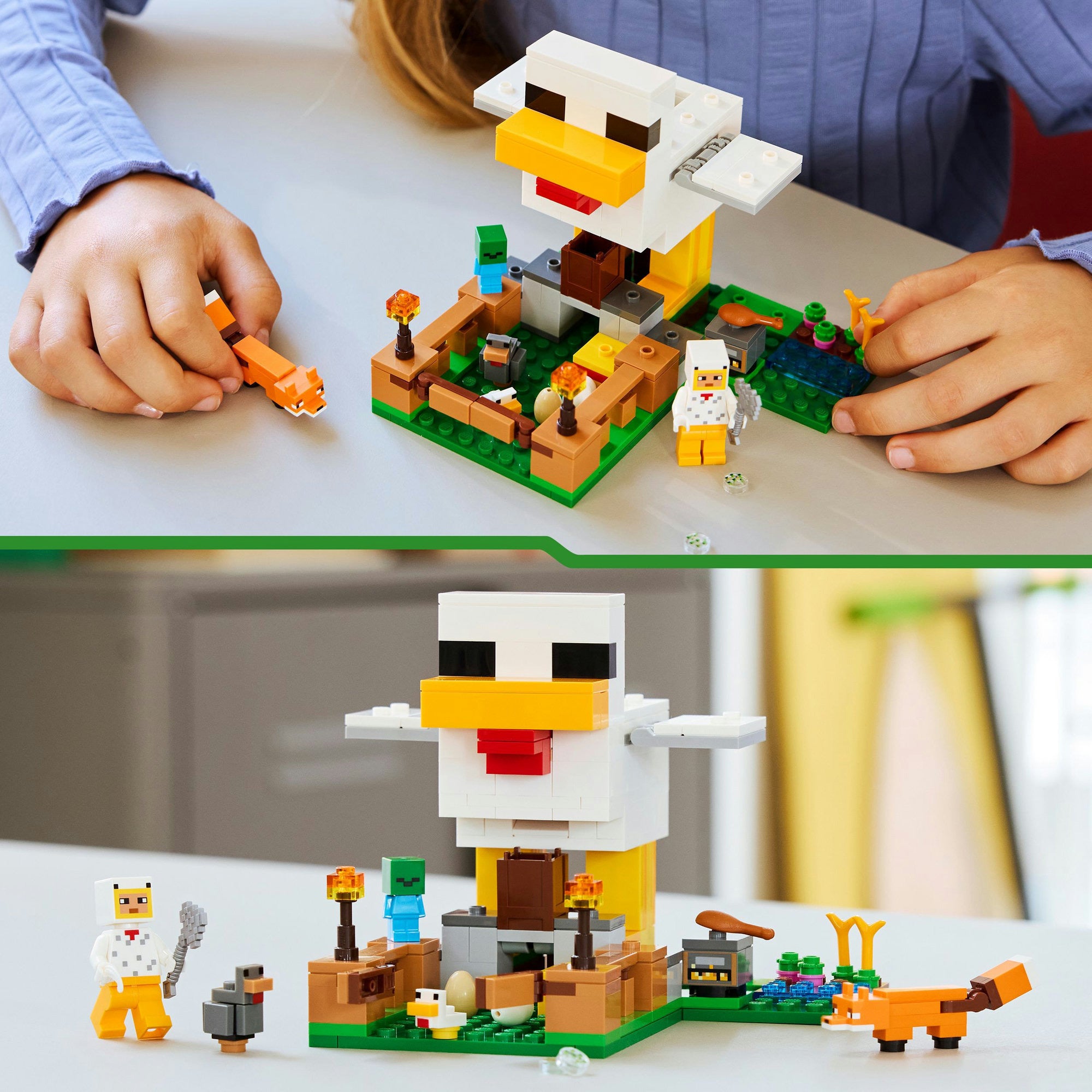 Lego minecraft kippenboerderij dieren speelgoed voor kinderen - 21585