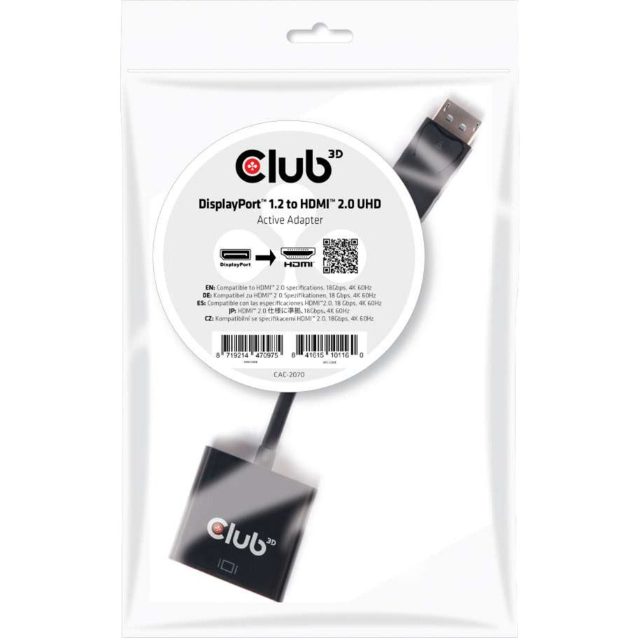Club 3D Club 3D DisplayPort 1.2 naar HDMI 2.0 UHD actieve adapter