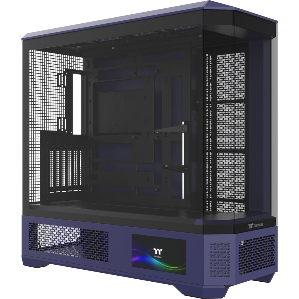 Thermaltake view 600 tg future dusk big tower behuizing (paars zwart | 2x usb-a | 1x usb-c | tempered glass)