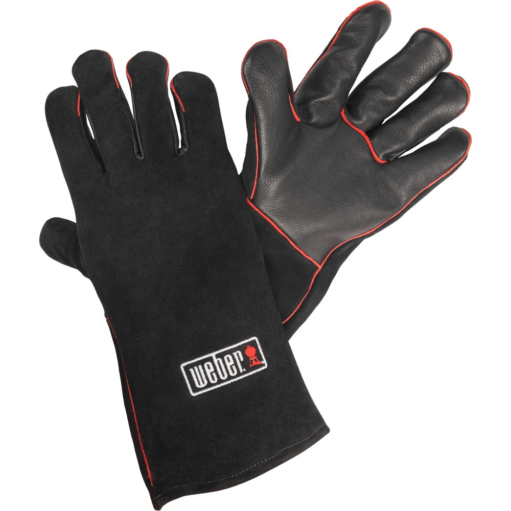 Weber leren barbecuehandschoenen (zwart)