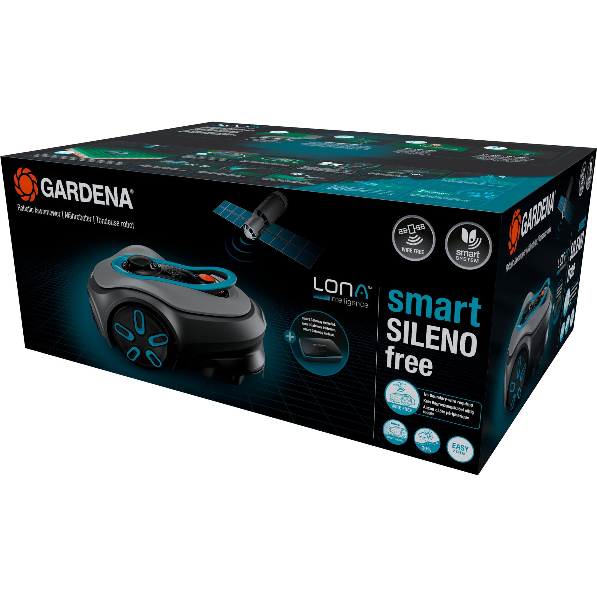 Gardena robotmaaier smart sileno free 800 m² (zwart)