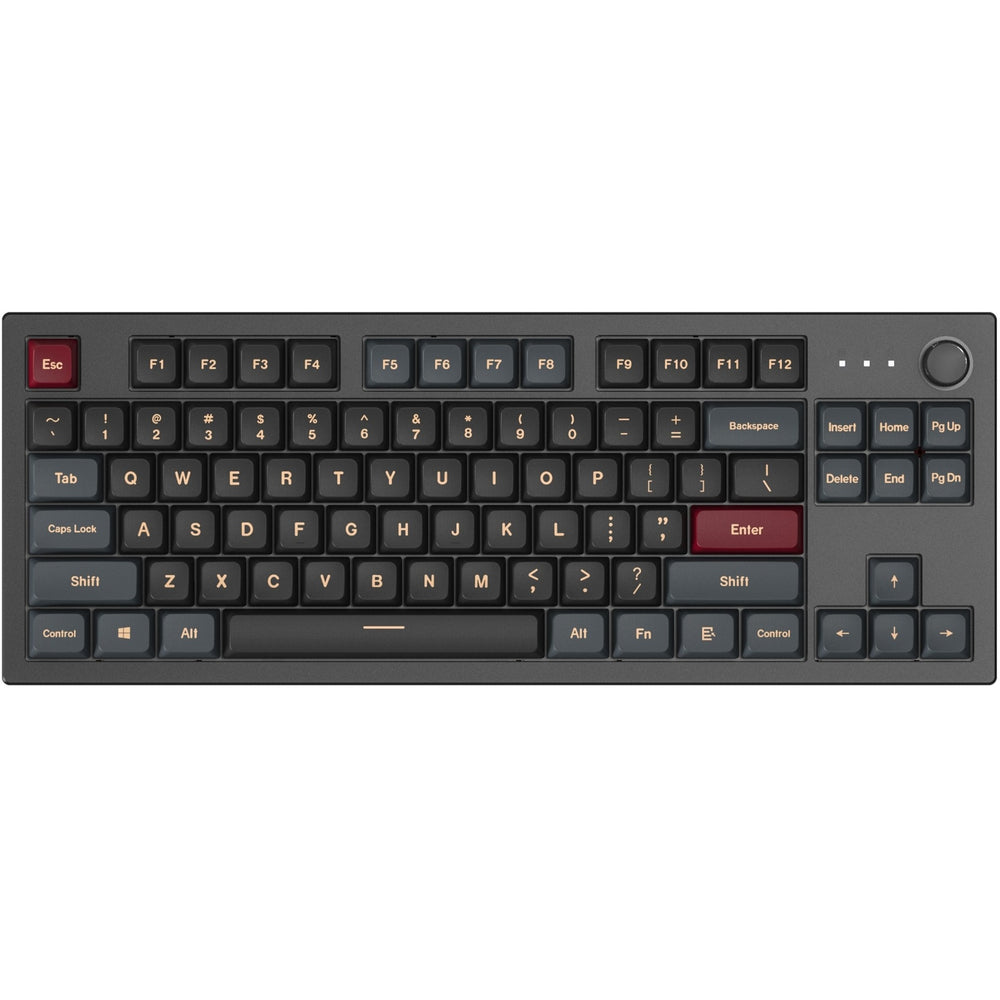 Montech mkey darkness tkl rgb mechanisch toetsenbord (zwart, us lay-out (qwerty), gateron g pro yellow, 80% (tkl), hot-swappable, rgb, pbt)