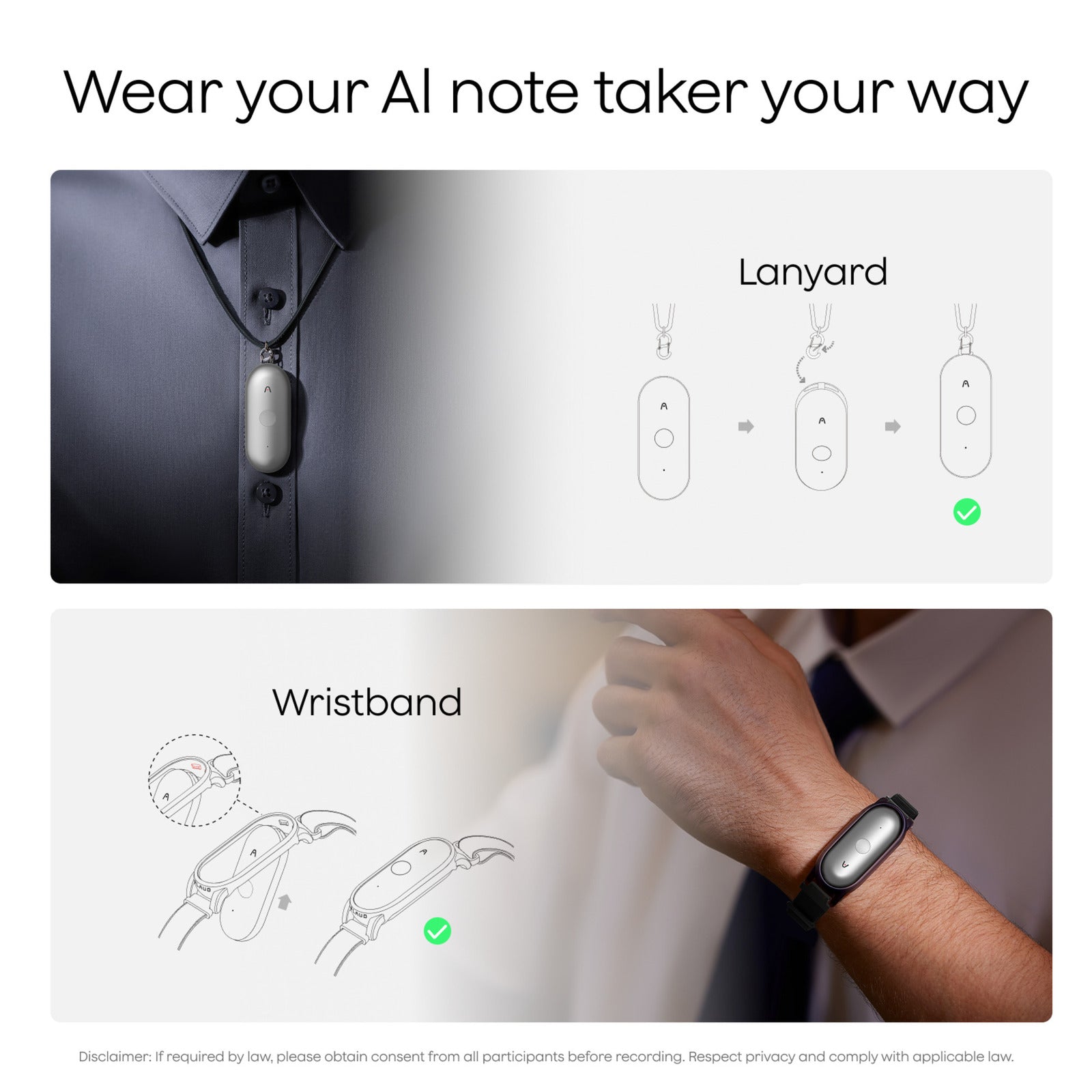 Plaud notepin s dicteerapparaat (paars, 64 gb, bluetooth 5.2 ble (bluetooth low energy) wi-fi)