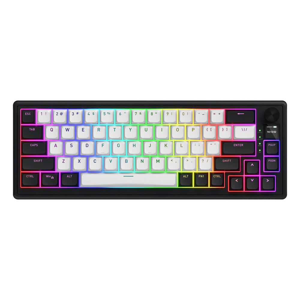 Hator skyfall mag ultima 8k wireless rgb mechanisch gaming toetsenbord (zwart, us lay-out (qwerty), hator aurum ice, 65%, rgb, double-shot pbt, hot-swap, 2.4ghz | bluetooth | usb-c)
