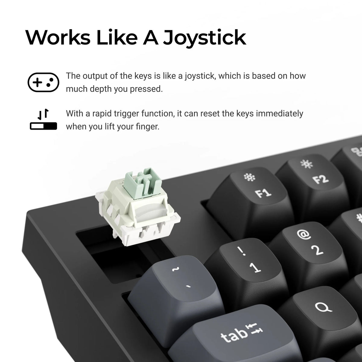 Keychron q5 he 8k magnetic switch keyboard (wit, us lay-out (qwerty), ultra-fast lime, 96%, rgb leds, osa double-shot pbt, hot swap, knob)