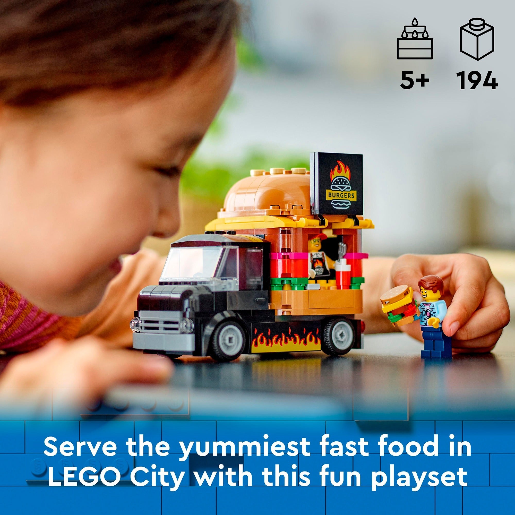 Lego city - hamburgertruck constructiespeelgoed (60404)