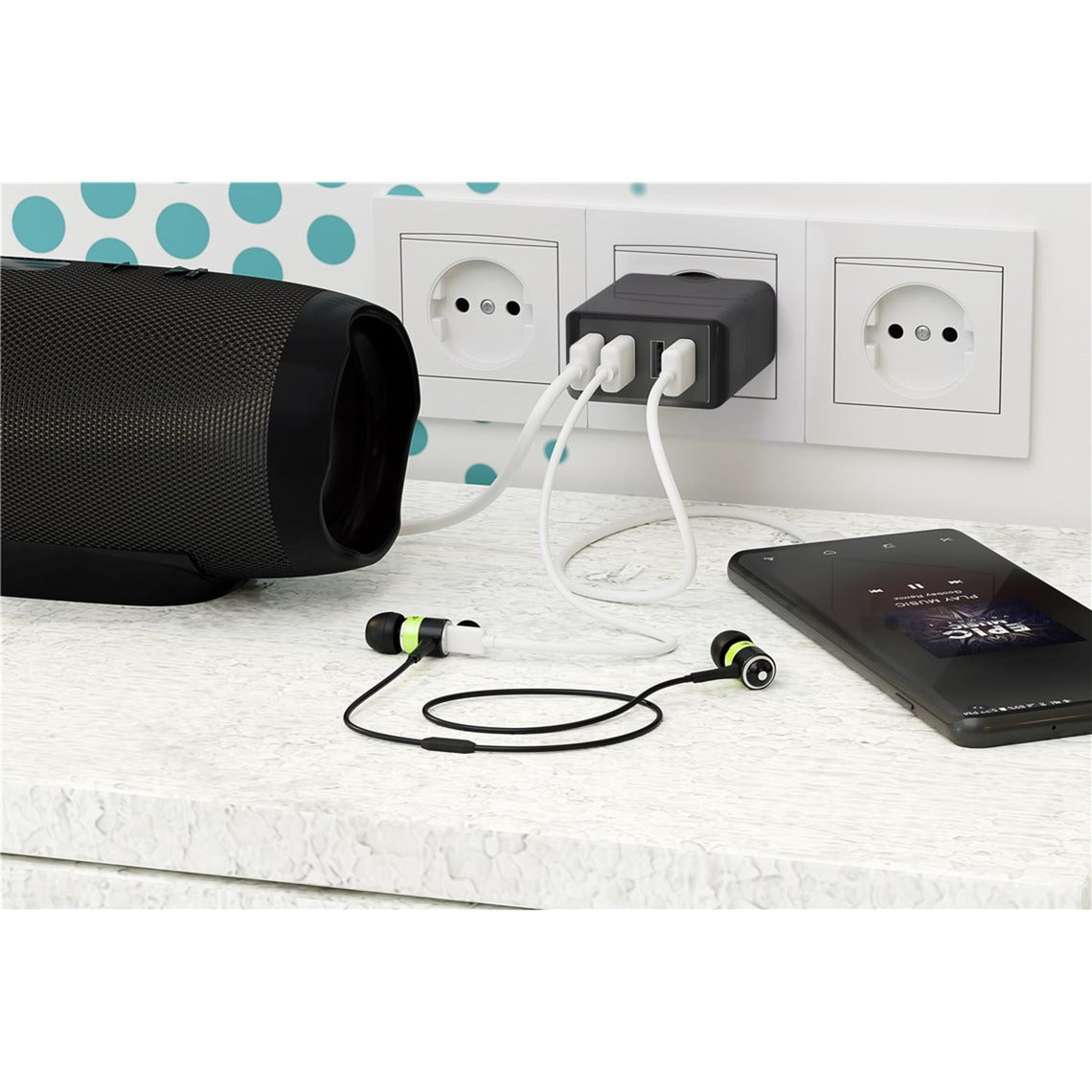 Goobay Goobay 4-weg USB-oplader (30 W)