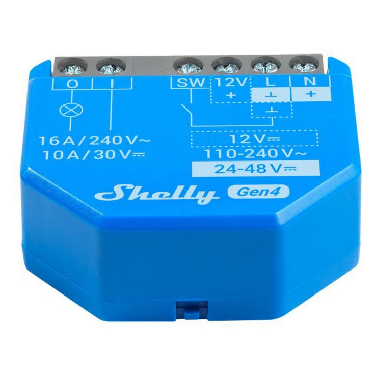 Shelly 1 gen4 relais (blauw, bluetooth, wi-fi)