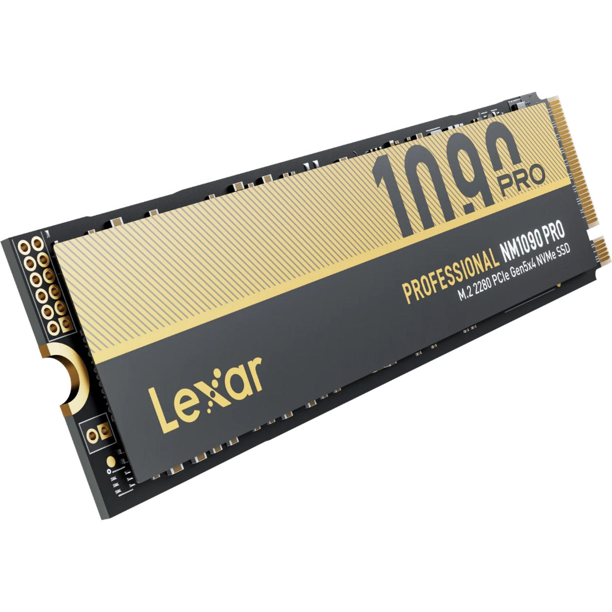 Lexar nm1090 pro 4 tb ssd (zwart goud, m.2 2280, pcie gen 5x4)