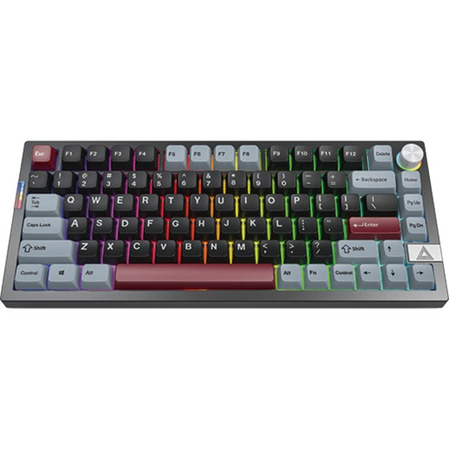 Montech mkey pro darkness rgb mechanisch toetsenbord (zwart, us lay-out (qwerty), gateron g pro yellow, 75%, hot-swappable, rgb, double-shot pbt, usb-c | 2.4 ghz | bluetooth 5.2)