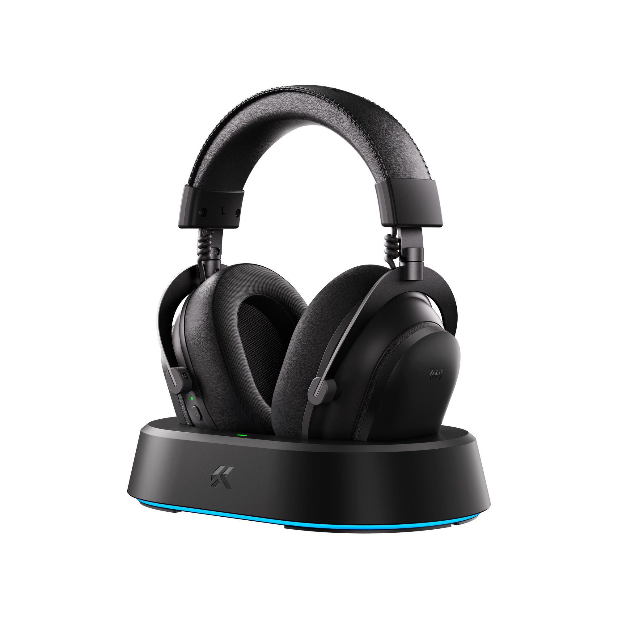 Mchose v9 turbo+ magnetic wireless over-ear gaming headset (zwart, nintendo switch, playstation 4, playstation 5, mobiel, pc, 2.4g bluetooth usb)