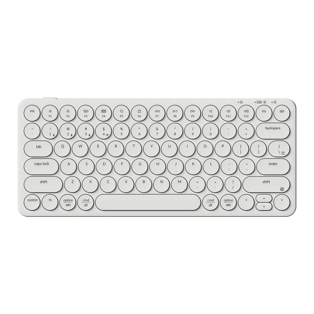 Keychron b3 pro-k8 toetsenbord (wit, us lay-out (qwerty), scissor switches, 75%, abs keycaps, 2.4 ghz | bluetooth | usb)