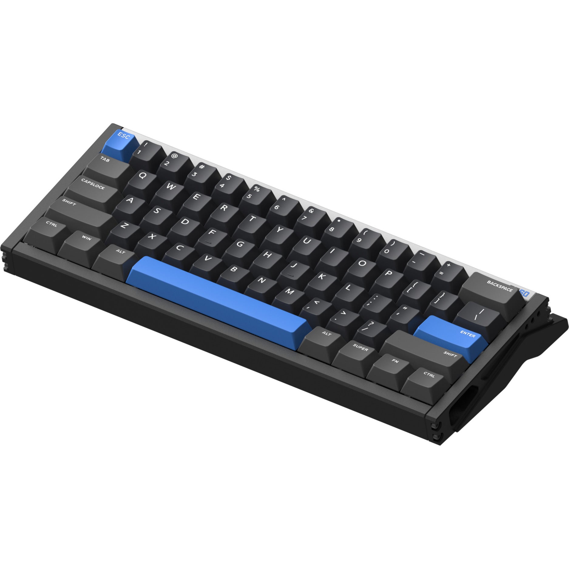Iqunix ez60 magnetic switch gaming he keyboard (zwart, us lay-out (qwerty), gateron magnetic jade gaming, 60%, rgb, double shot pbt keycaps)