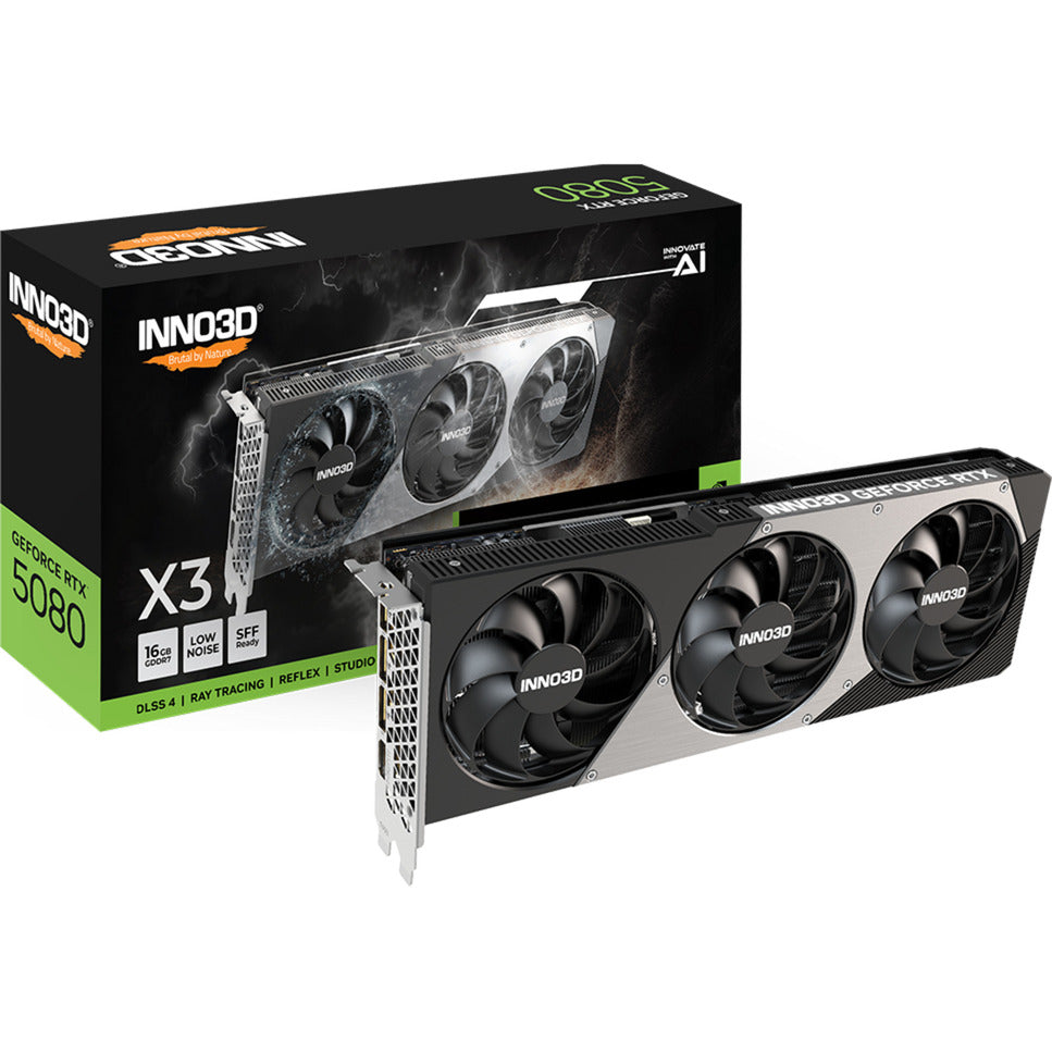 Inno3d geforce rtx 5080 x3 grafische kaart (dlss 4, 3x displayport, 1x hdmi 2.1)