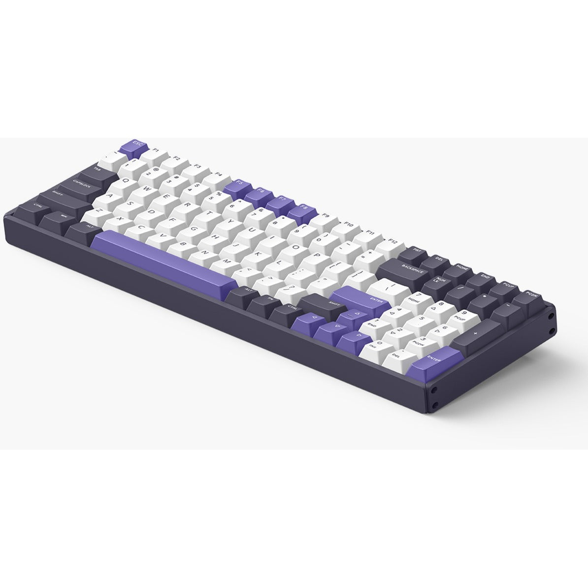 Iqunix f97 lavandin wireless mechanical keyboard, gaming toetsenbord (lavendel, us lay-out, cherry mx silent red, rgb leds, 96%, hot-swappable, pbt, 2.4ghz | bluetooth 5.1 | usb-c)