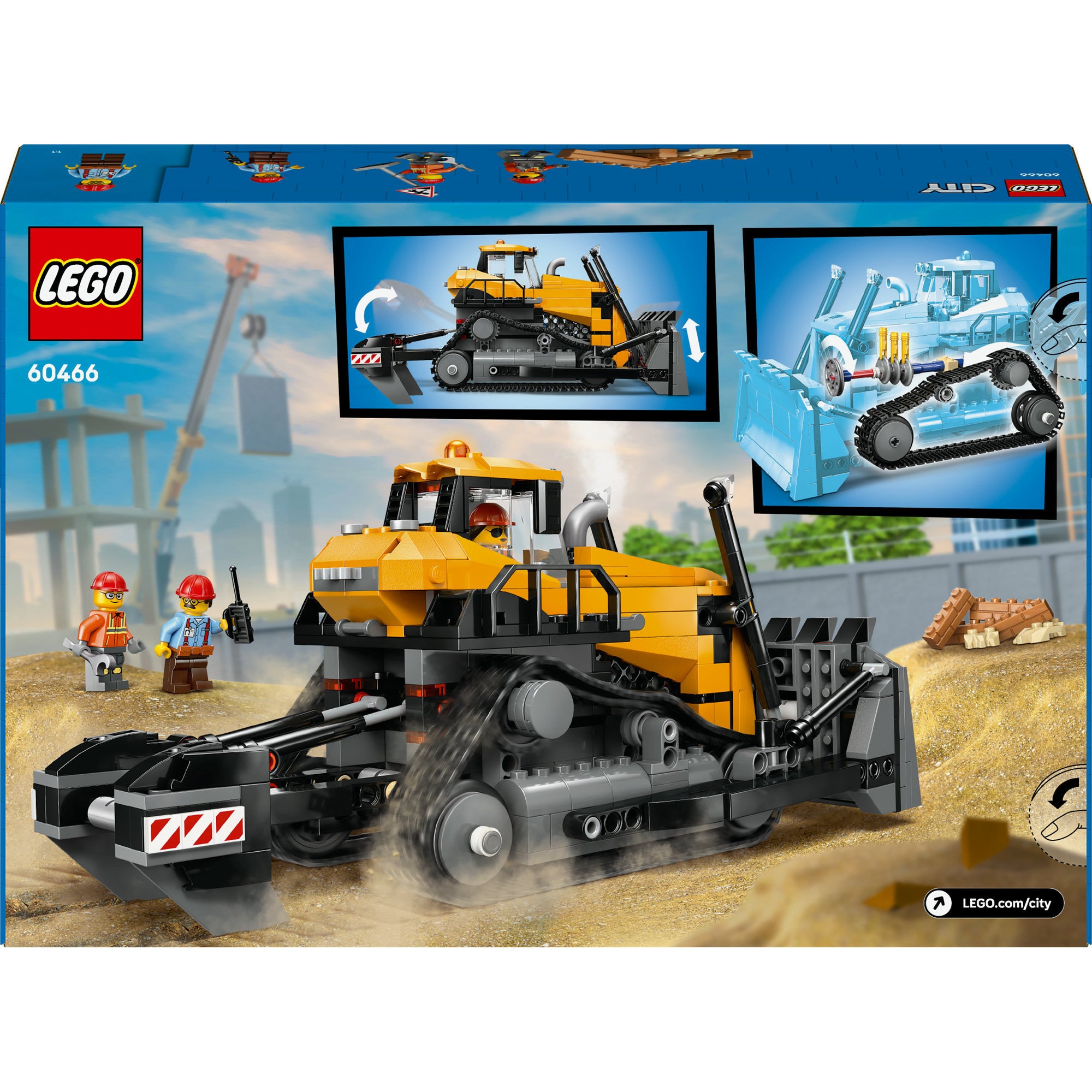 Lego 60466 grote stadsvoertuigen gele bulldozer