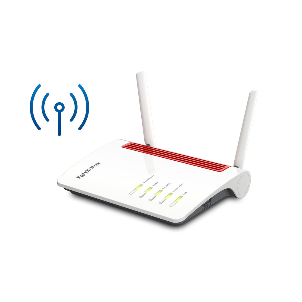 Fritz! box 6850 4g edition international router (wit rood, mesh wi-fi, 4g 3g)