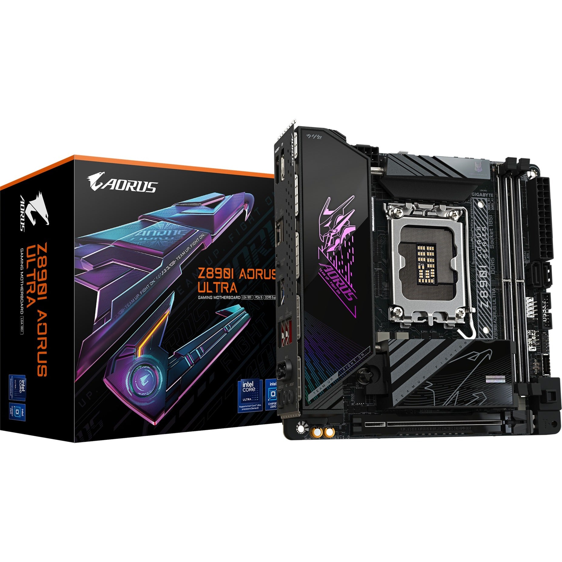 Gigabyte z890i aorus ultra socket 1851 moederbord (raid, 2.5gb-lan, wi-fi 7, bt, sound, mini-itx)