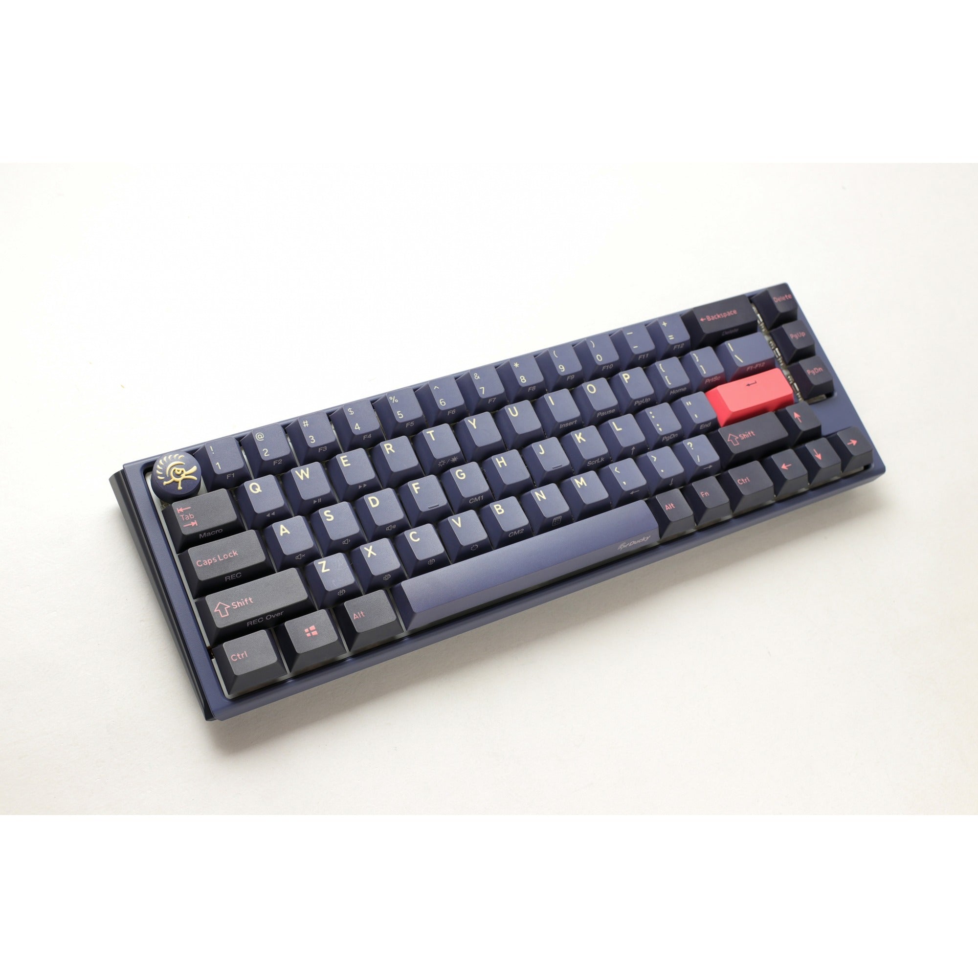 Ducky one 3 cosmic blue sf, toetsenbord (donkerblauw, us lay-out, cherry mx red, rgb led, double-shot pbt, hot-swappable, quack mechanics, 65%)