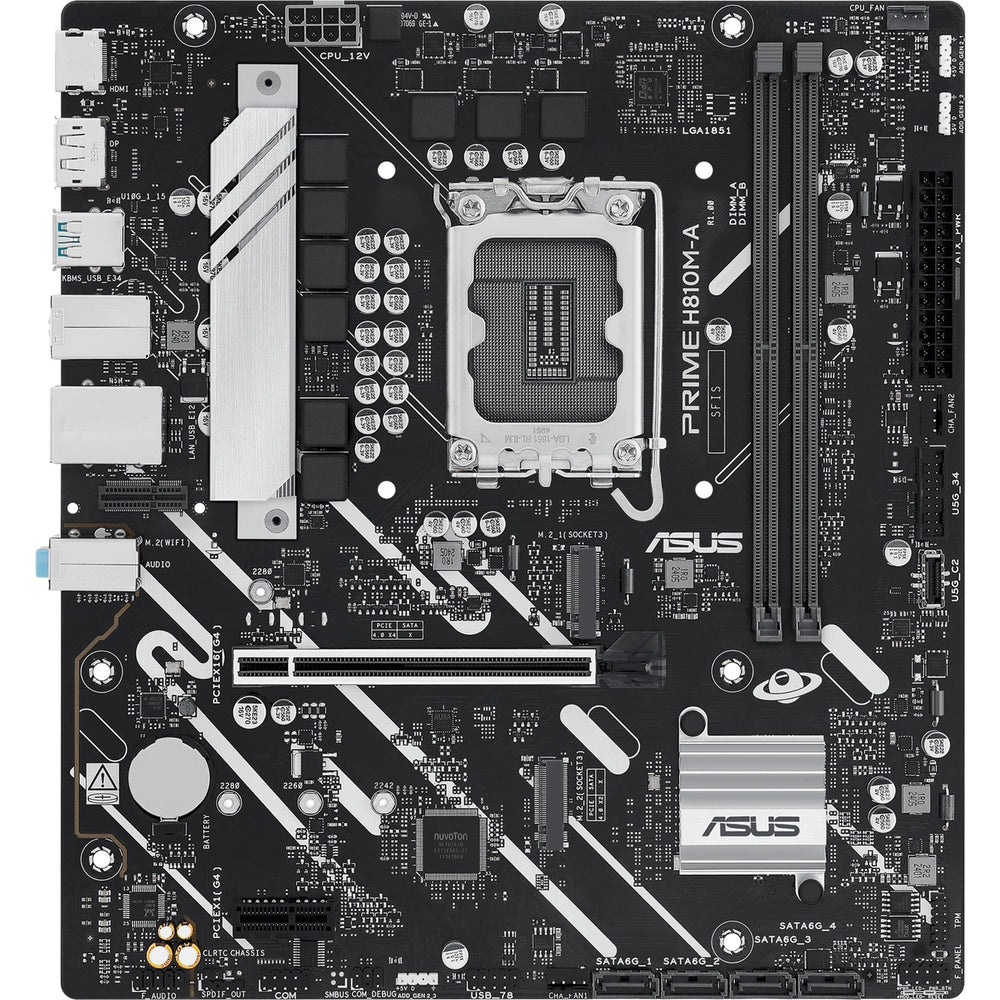 Asus prime h810m-a-csm socket 1851 moederbord (raid, gb-lan, sound, µatx)