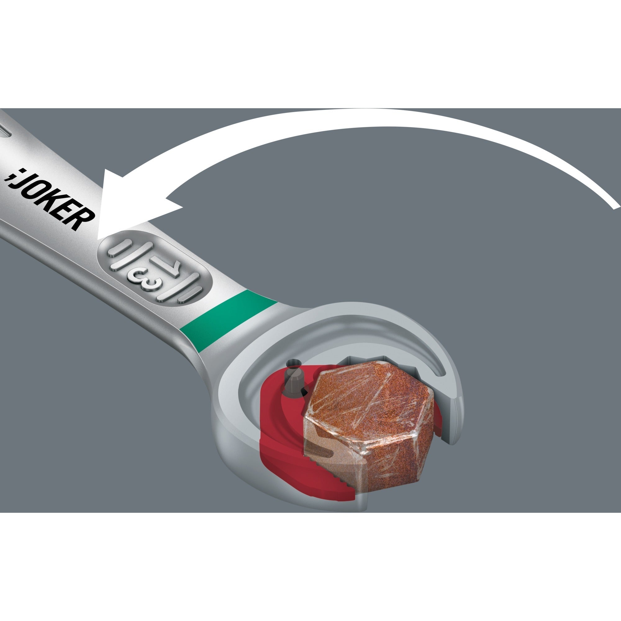 Wera combinatieset joker moersleutel (2x dubbele steeksleutel, 4x ring-steeksleutel met ratel)