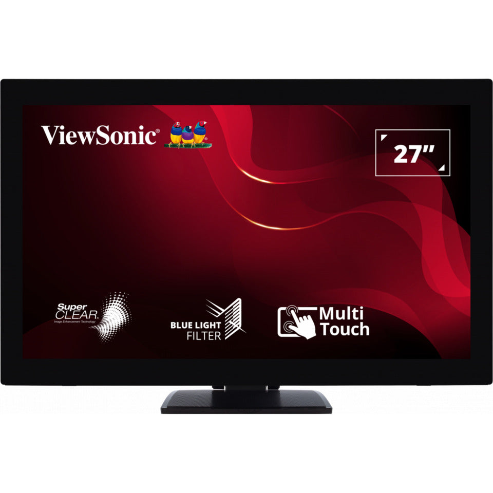 Viewsonic 10-point touch screen monitor td2760 27 (zwart, 1x hdmi, 1x displayport, vga, usb-a, usb-b)