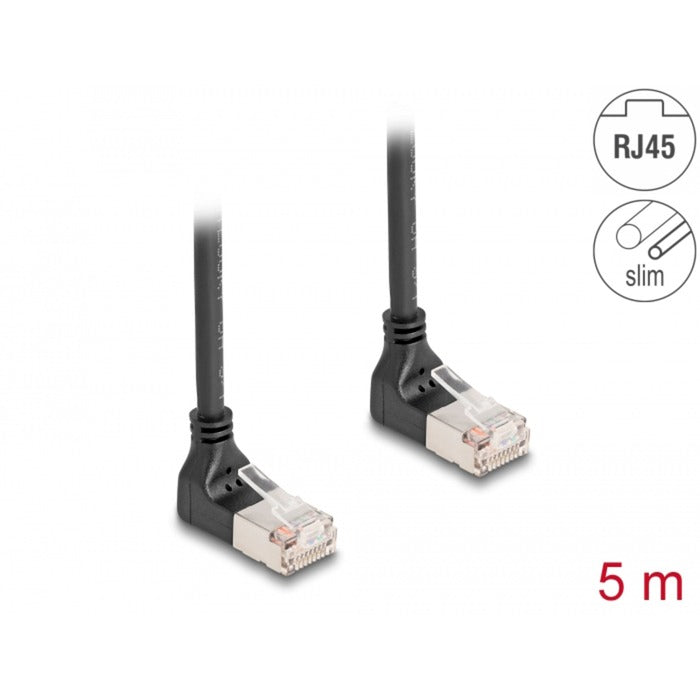 DeLOCK DeLOCK RJ45 Netwerkkabel Cat.6A S FTP Slim 90° omhoog