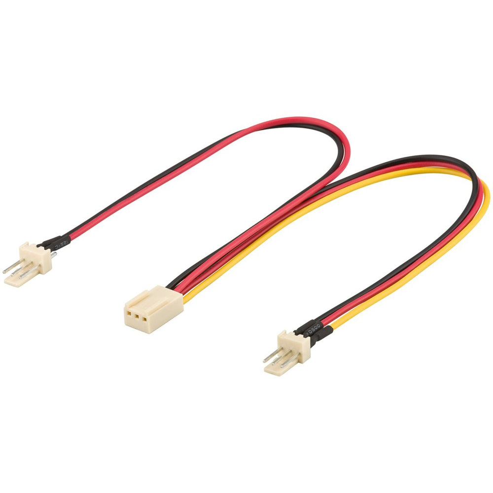 Goobay 3-pin y-kabel (zwart rood, 0,22 meter)