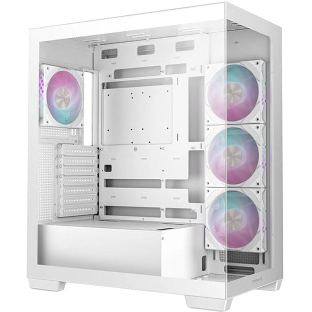 Deepcool cg580 4f midi tower behuizing (wit | 2x usb-a | 1x usb-c | rgb | tempered glass)